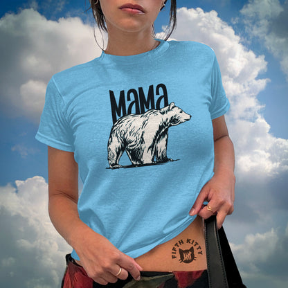 Mama Bear Graphic Print Blue T-Shirt product