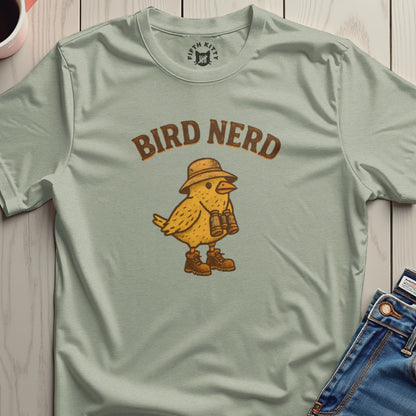Bird Nerd Graphic T-shirt for Avian Enthusiasts
