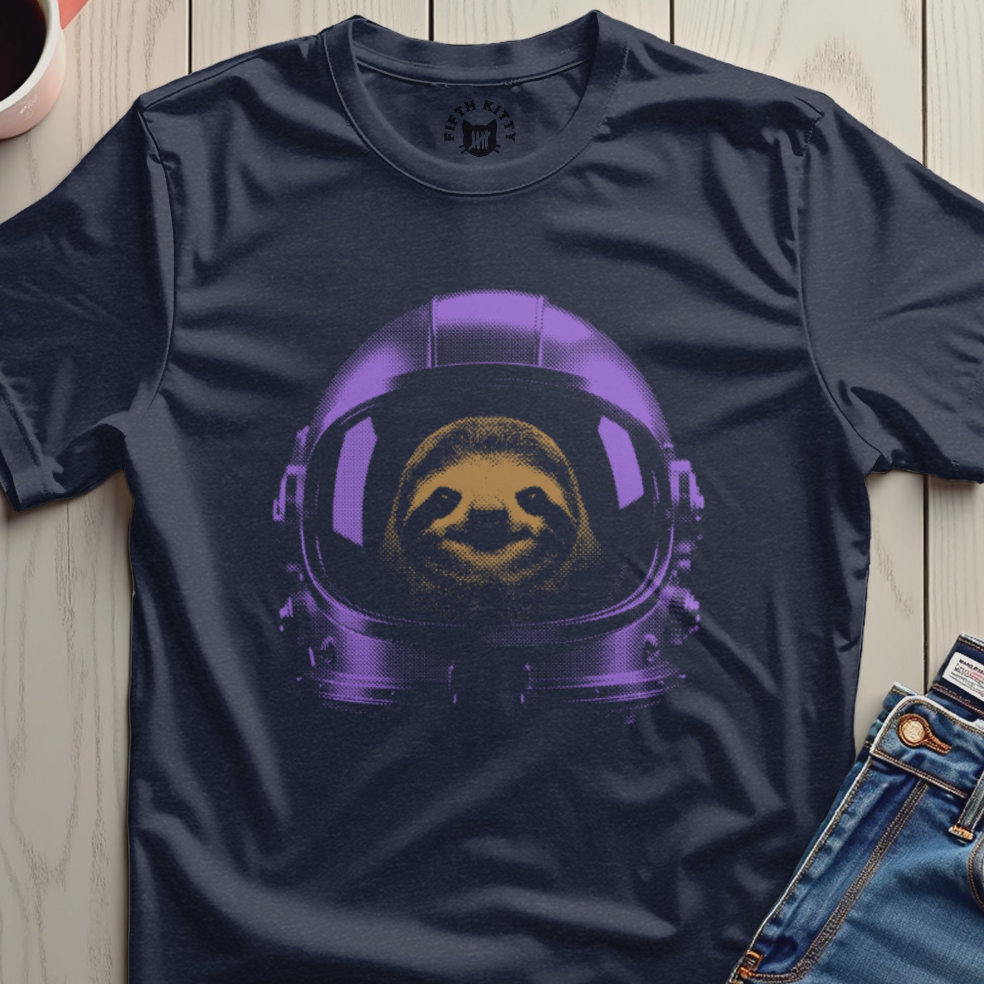 Sloth In Space Helmet Graphic Tee Product