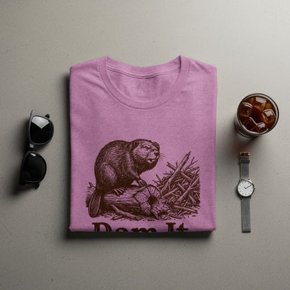 Dam It Beaver Graphic Design T-shirt for Casual Wear