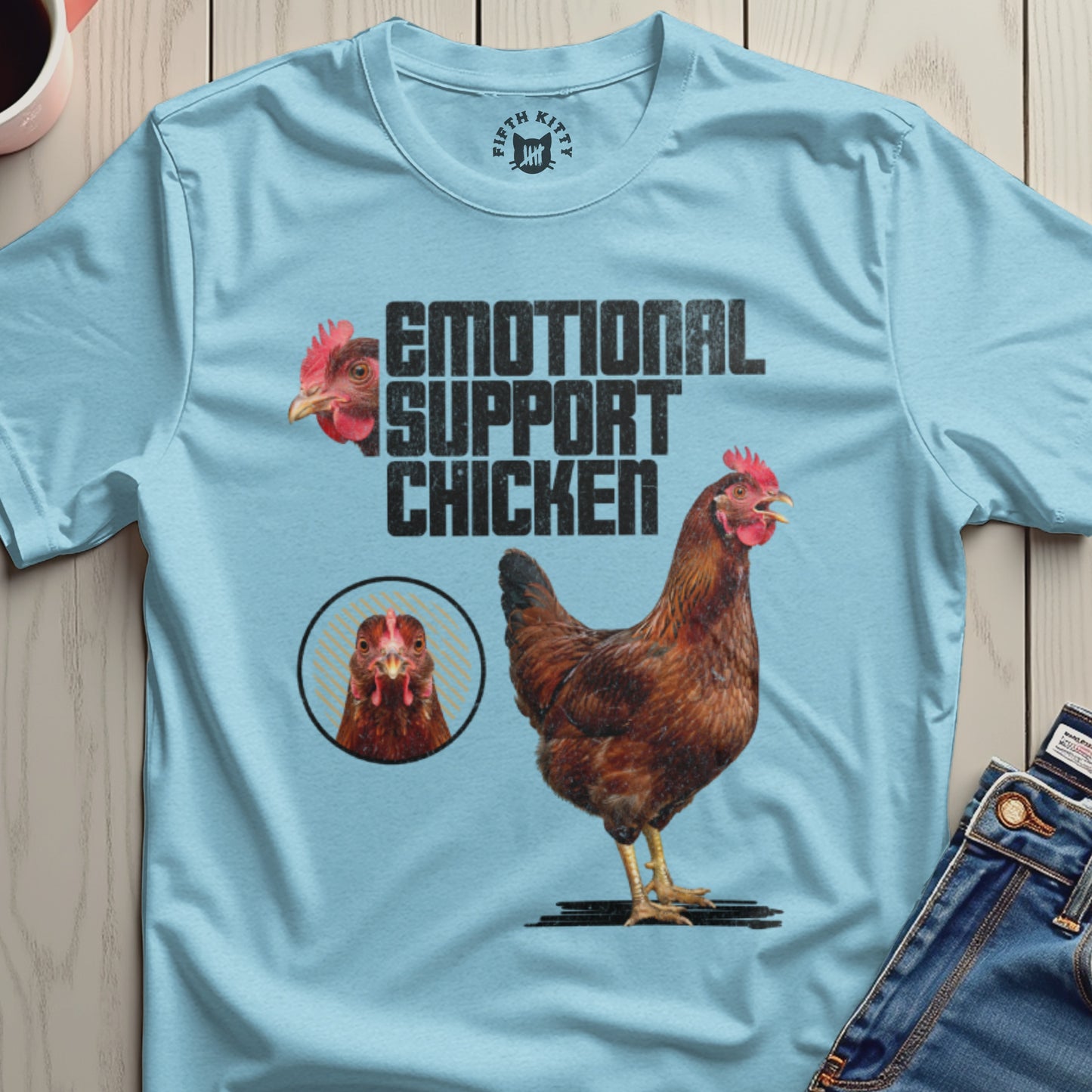 Emotional Support Chicken Graphic T-Shirt Product