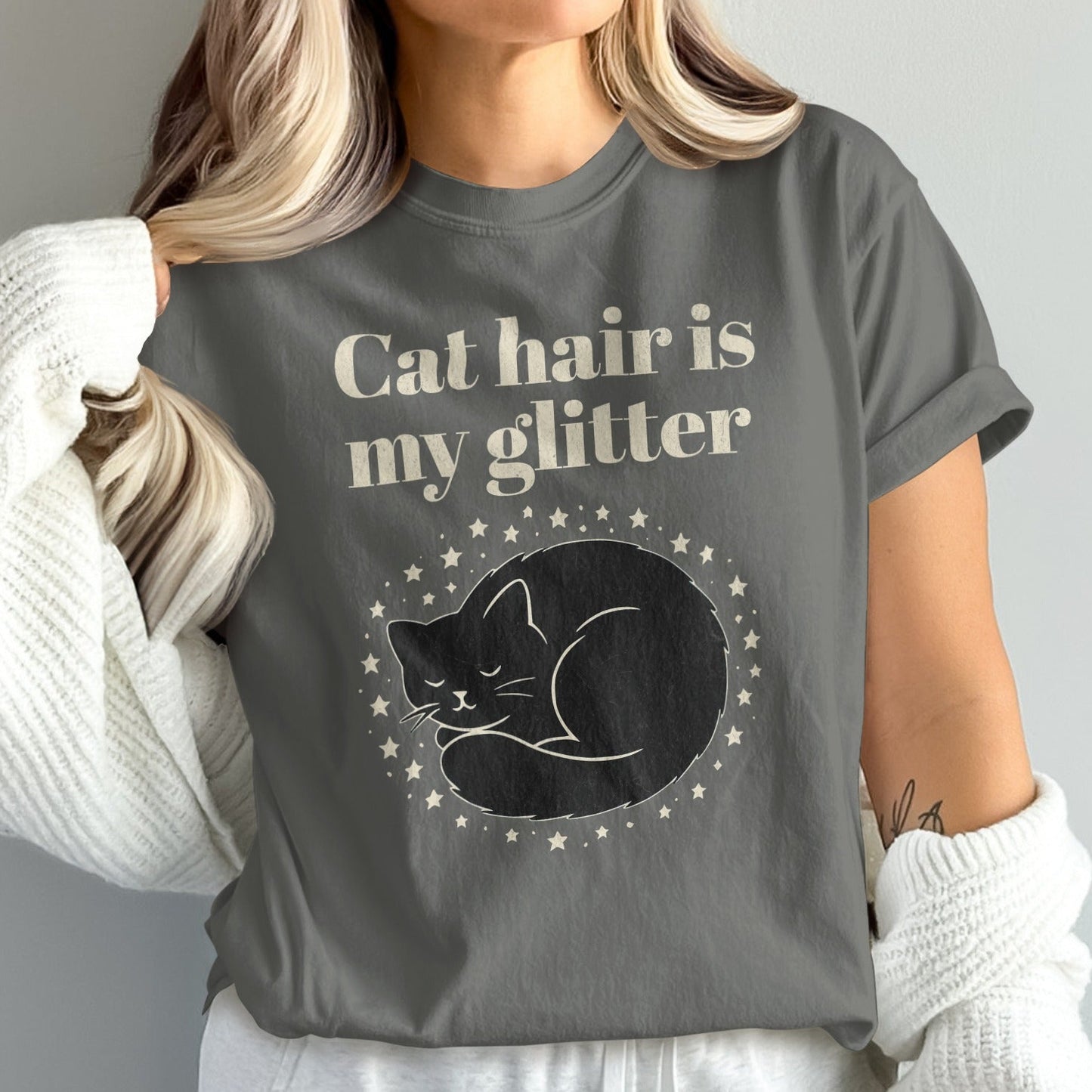 Cat hair is my glitter T-shirt product type
