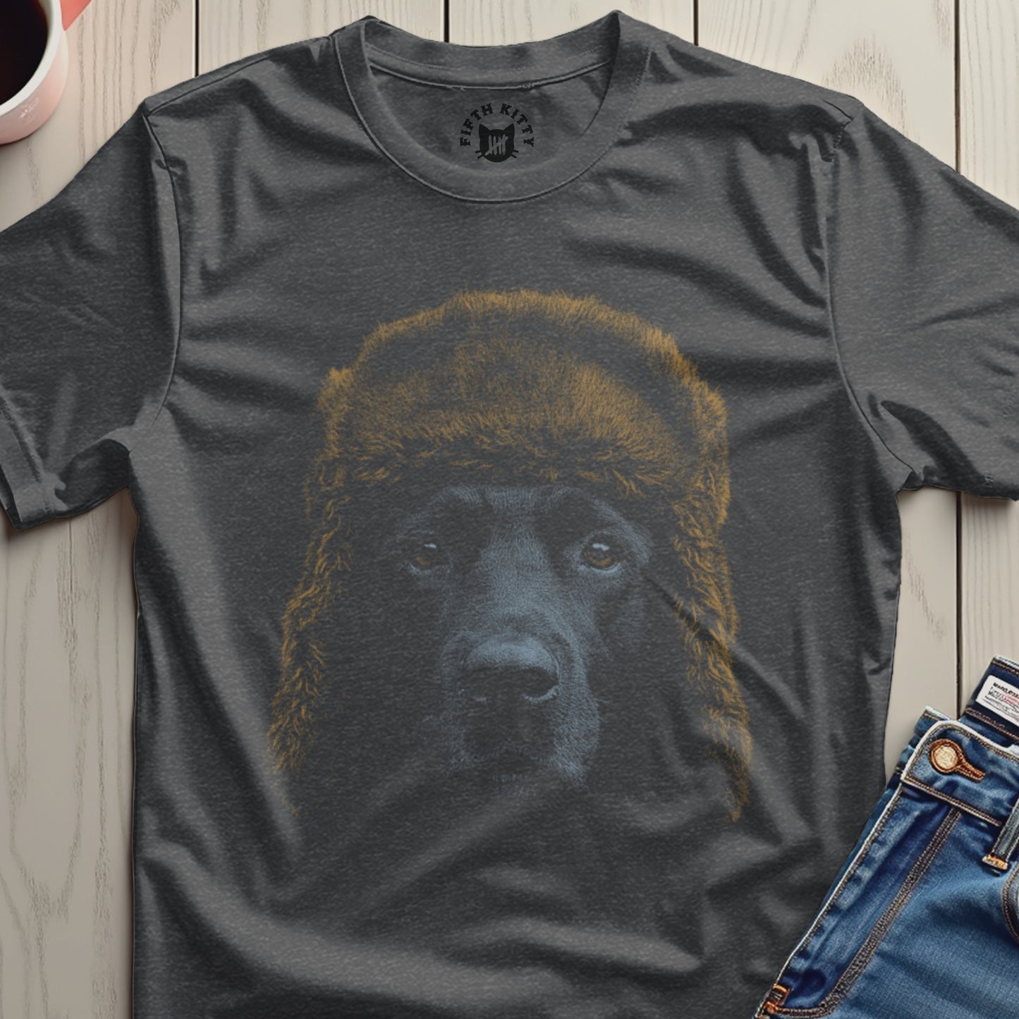 Labrador Dog Winter Hat Graphic T-Shirt