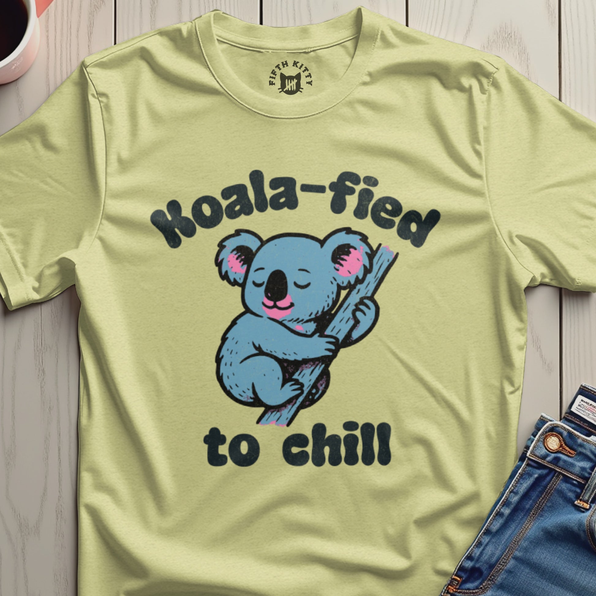 Koala-fied to chill funny unisex graphic t-shirt