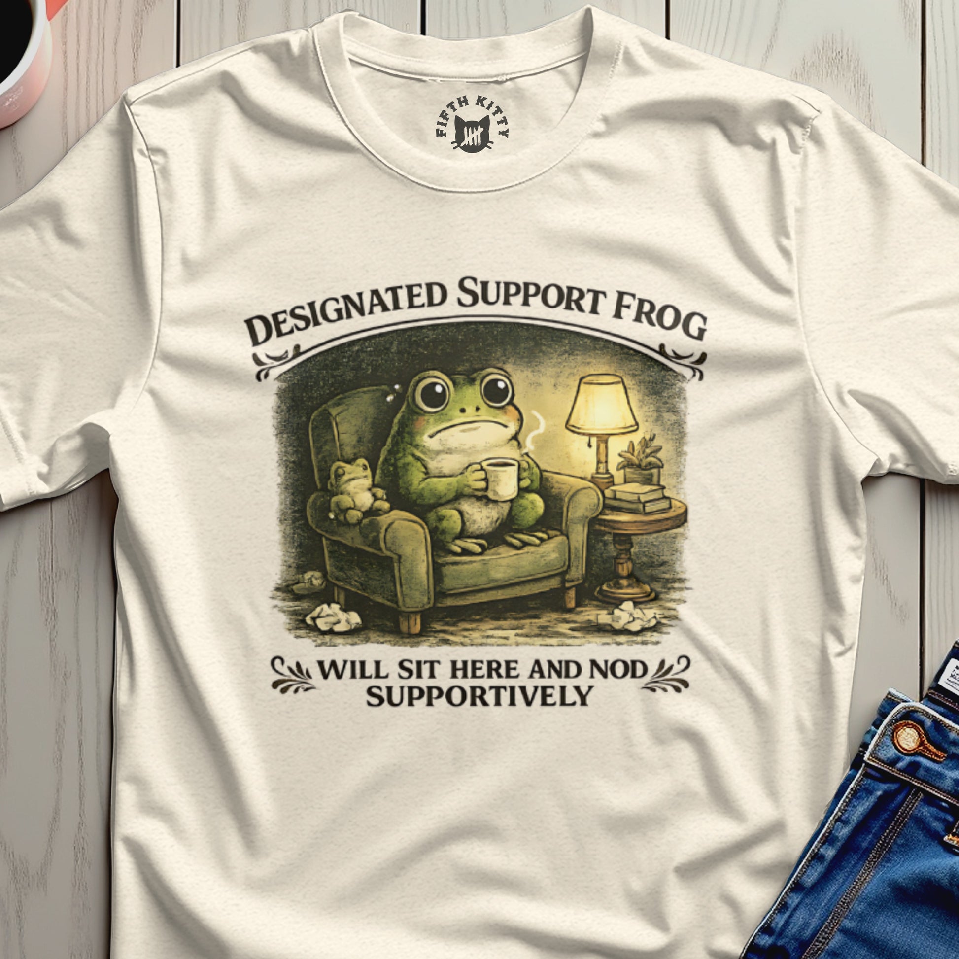 Designated Support Frog Will Sit Here and Nod Shirt