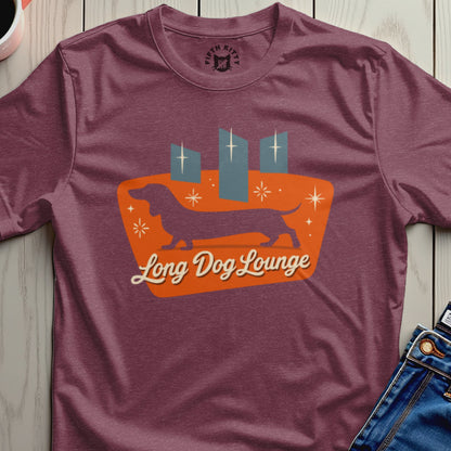 Long Dog Lounge Graphic T-Shirt for Dachshund Lovers