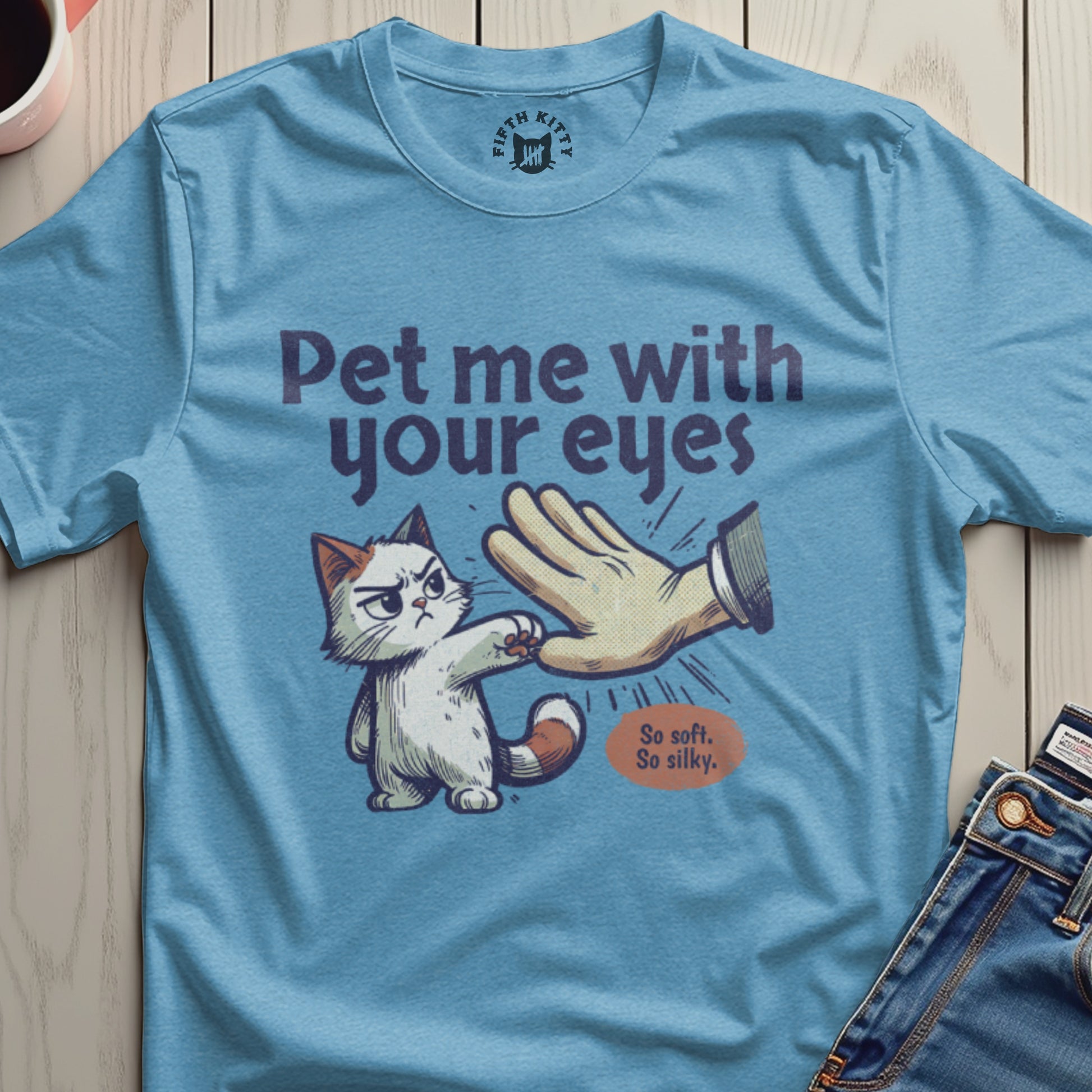 Pet Me With Your Eyes Cat T-Shirt