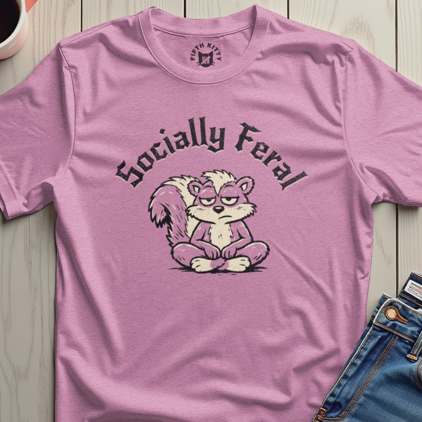 Socially Feral Graphic Shirt Animal Lovers Tee