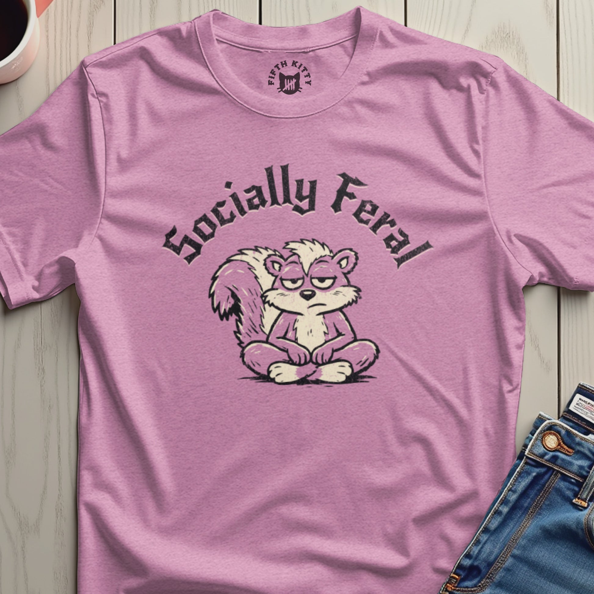 Socially Feral Graphic Shirt Animal Lovers Tee