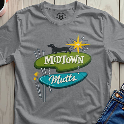 Midtown Mutts Retro Design Graphic T-Shirt