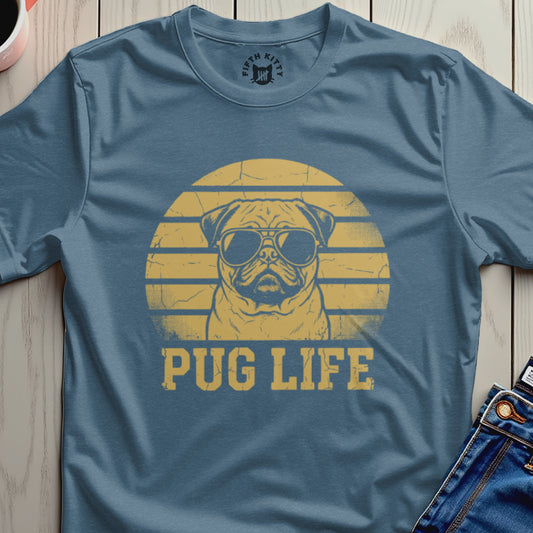 Pug Life Funny Sunglasses Graphic T-shirt