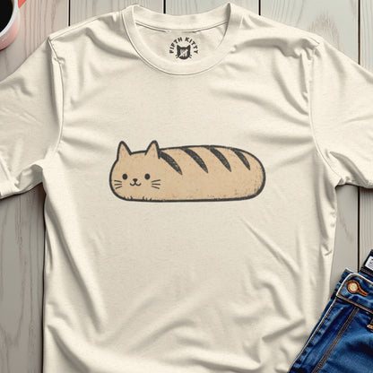 T-shirt with a cartoon loaf-shaped cat and "Fifth Kitty" logo.