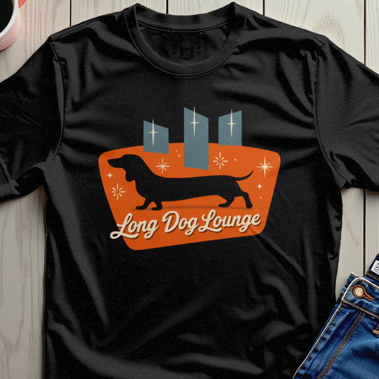 Long Dog Lounge Retro Aesthetic T-Shirt Design
