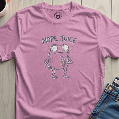 Nope Juice Frog Cartoon Graphic T-Shirt