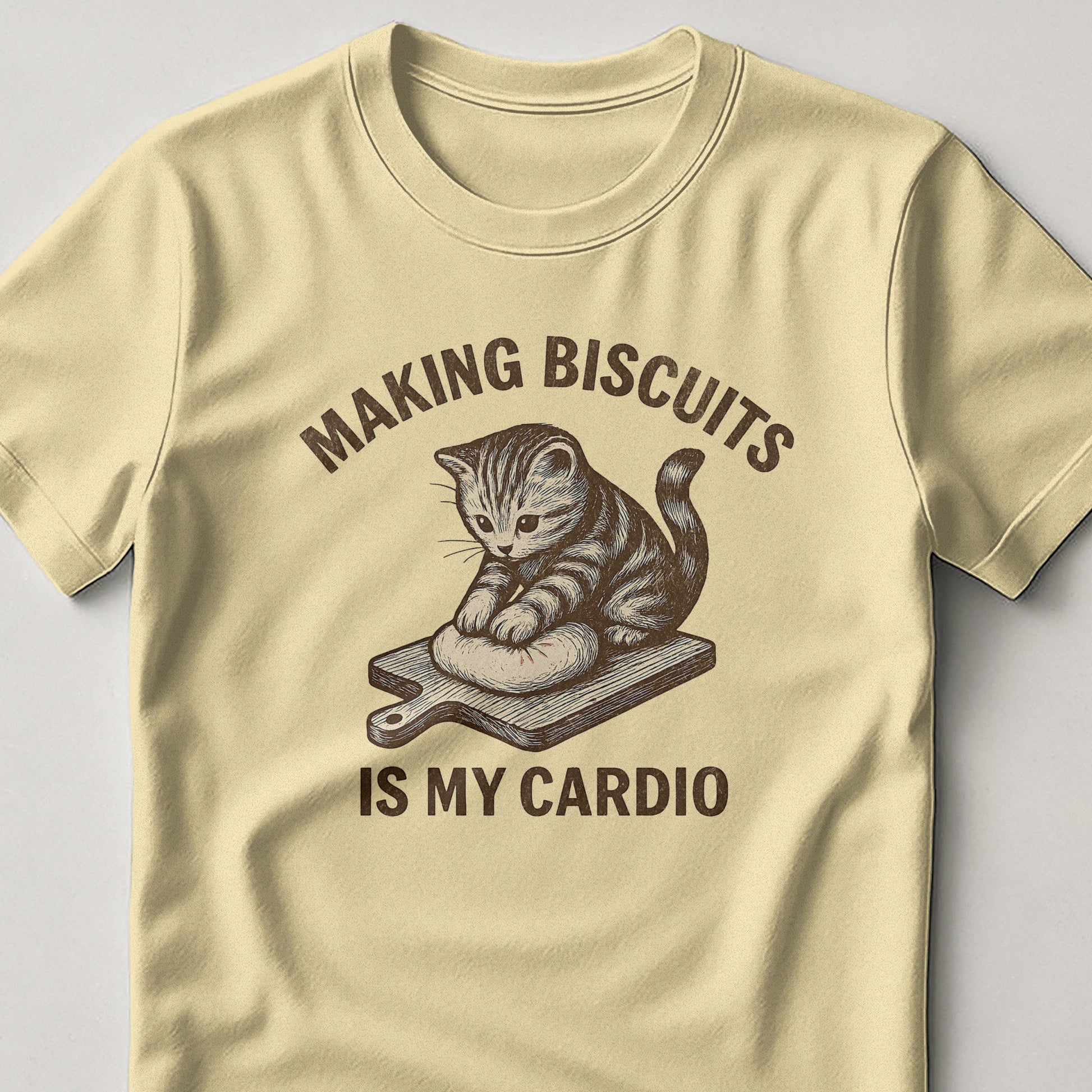 Making Biscuits Is My Cardio Funny Cat T-shirt product type