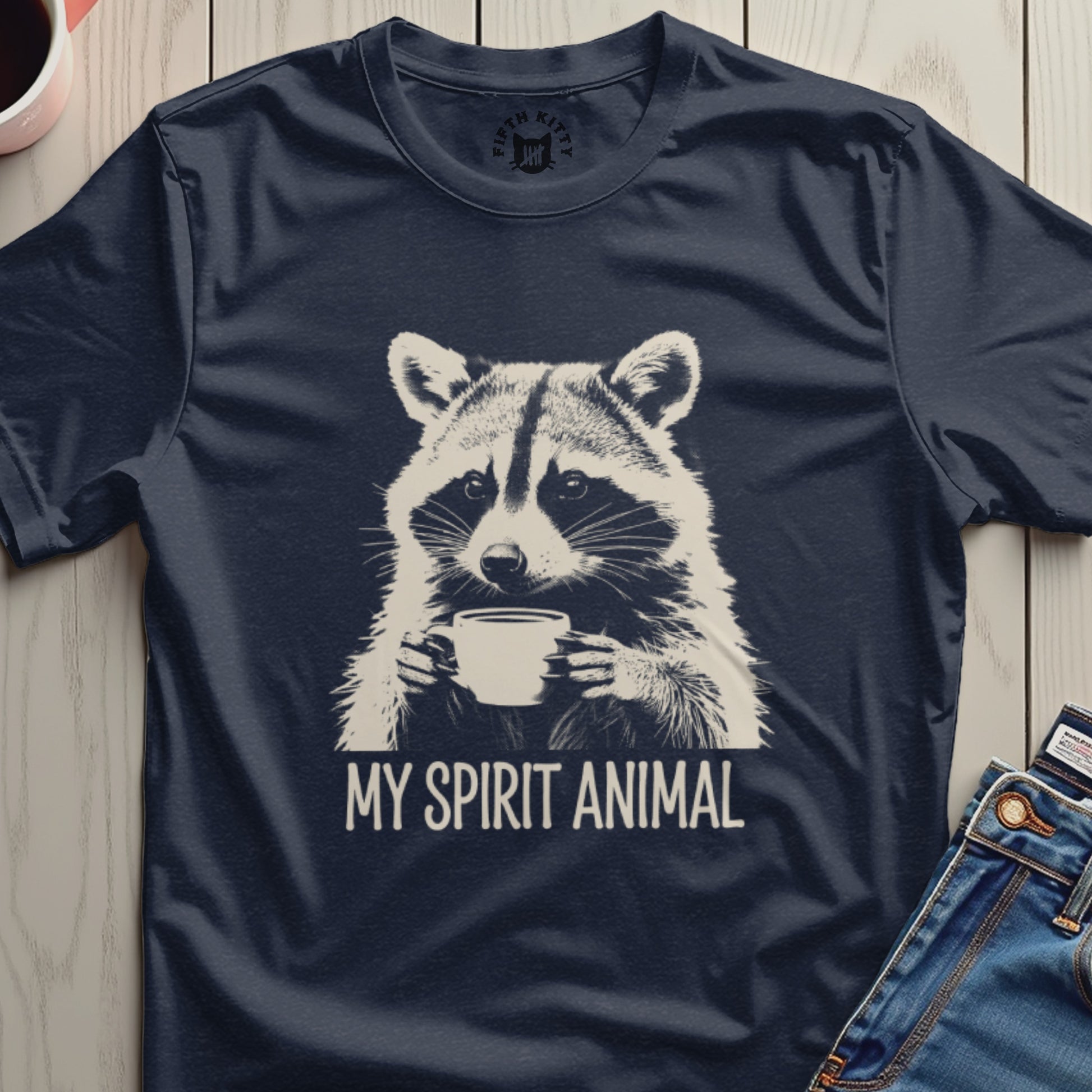 My Spirit Animal Raccoon Graphic T-Shirt Design