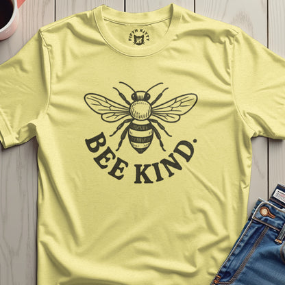 Bee Kind Graphic T-Shirt with Cute Bee Design