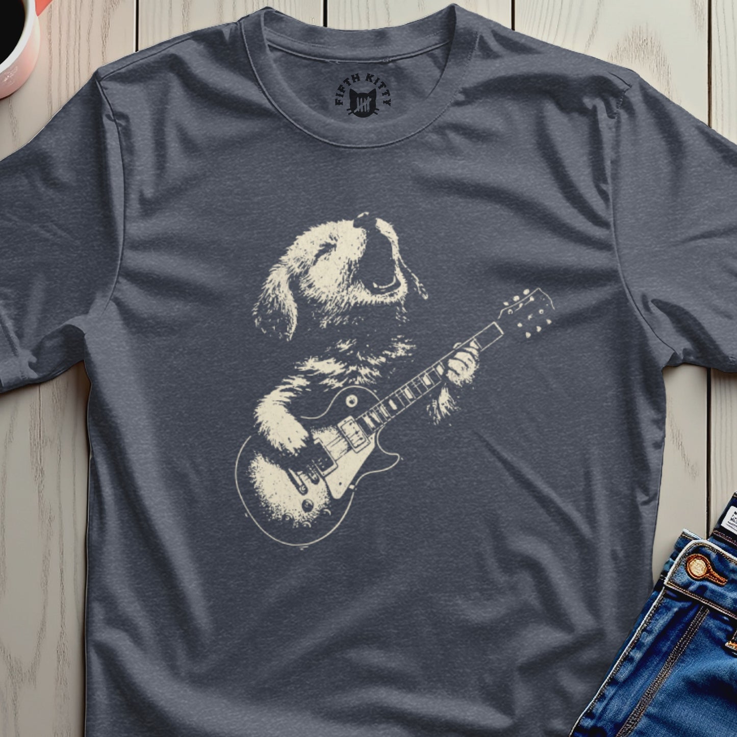 FIFTH KITTY Dog Playing Electric Guitar T-shirt product type