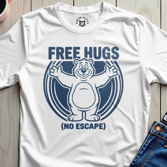 Free Hugs No Escape Bear Graphic T-shirt