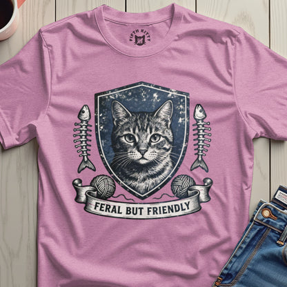Feral But Friendly Cat Lover Graphic Tee product
