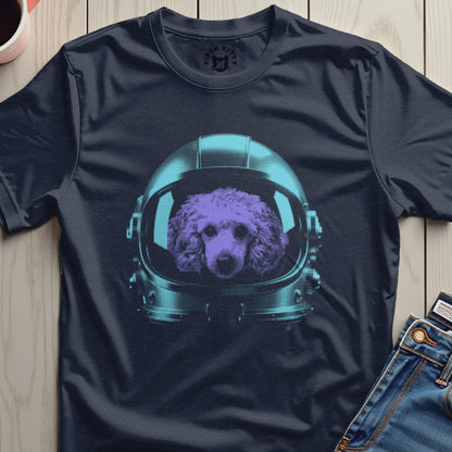 Cosmic Poodle Astronaut Helmet Graphic Tee