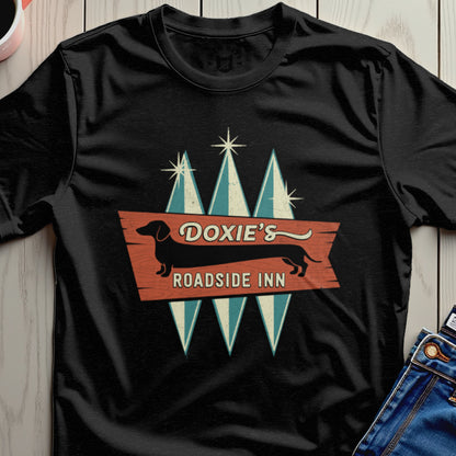 Doxie's Roadside Inn Graphic T-Shirt Retro Design