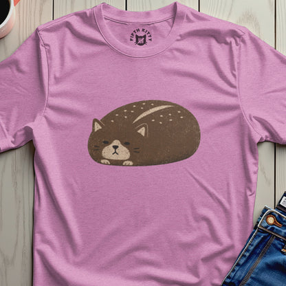 Pink t-shirt with a brown cartoon cat graphic and a "Fifth Kitty" logo.