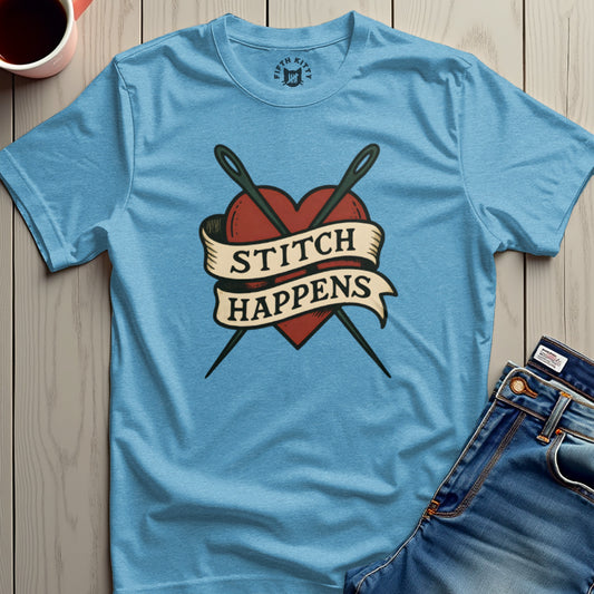 Stitch Happens Heart Design T-shirt product type