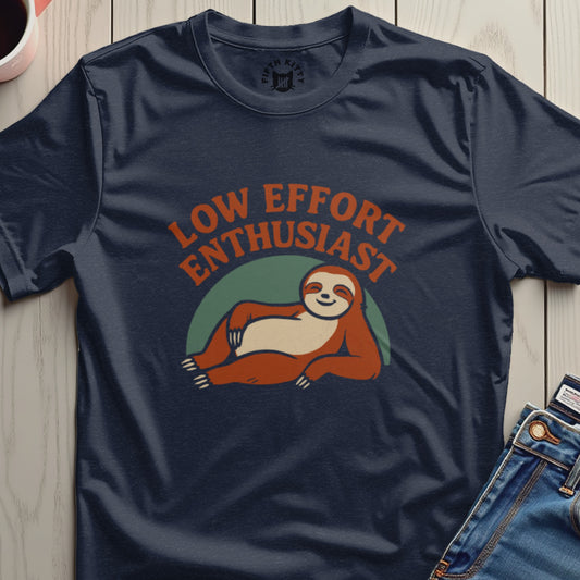 Low Effort Enthusiast Sloth Print Shirt