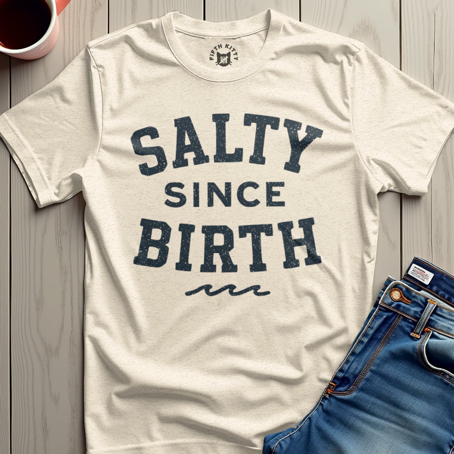 Salty Since Birth Printed T-shirt product