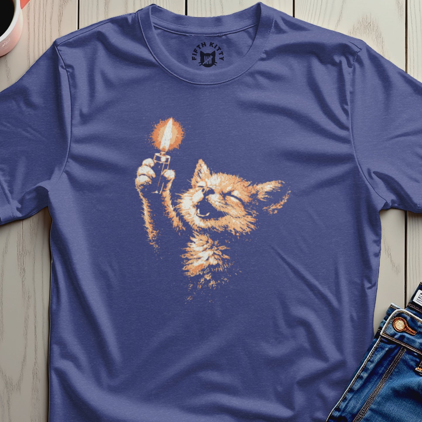 Mischievous Cat Lighter Flame Design Funny Kitty product type