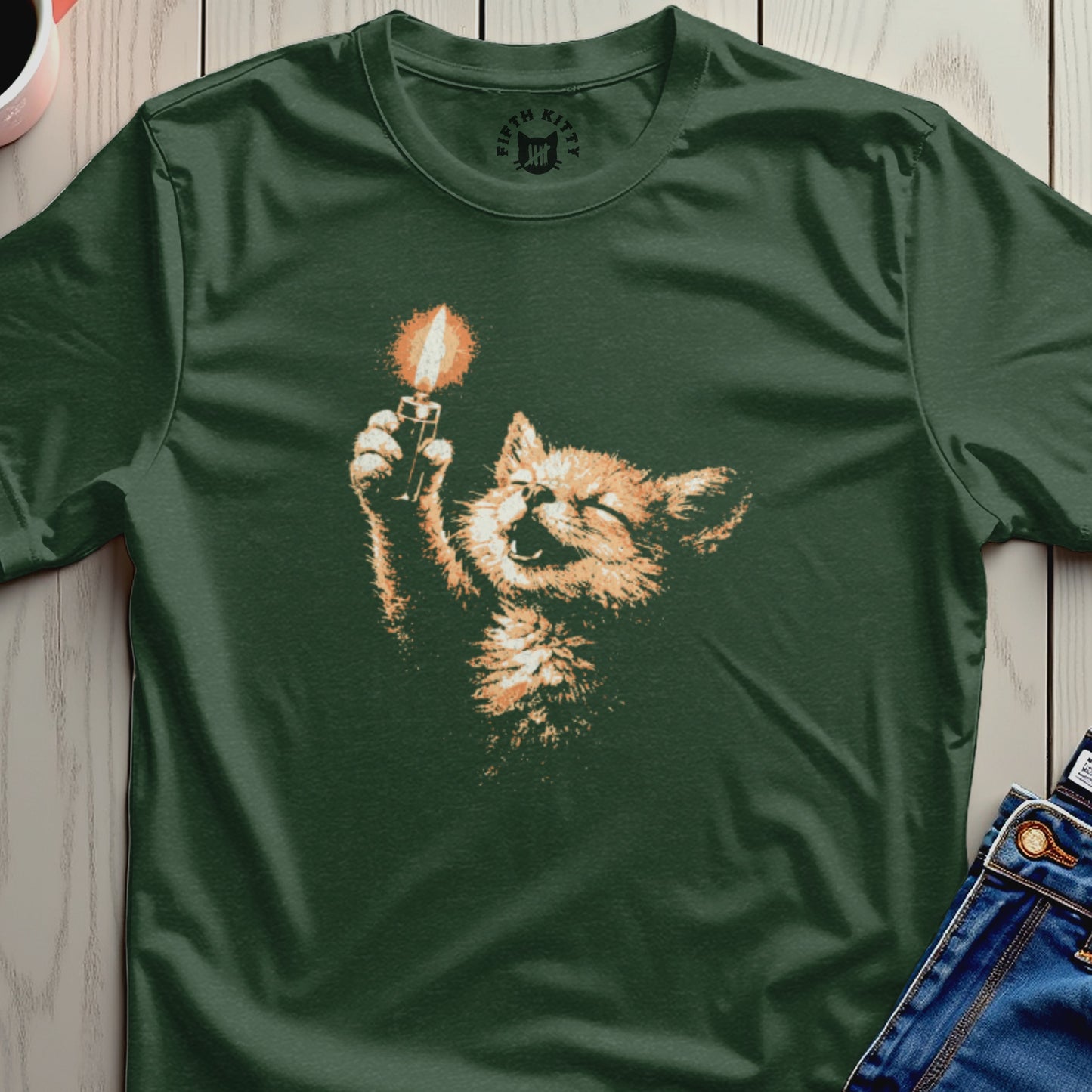 FIFTH KITTY Playful Cat Match Flame Green product type