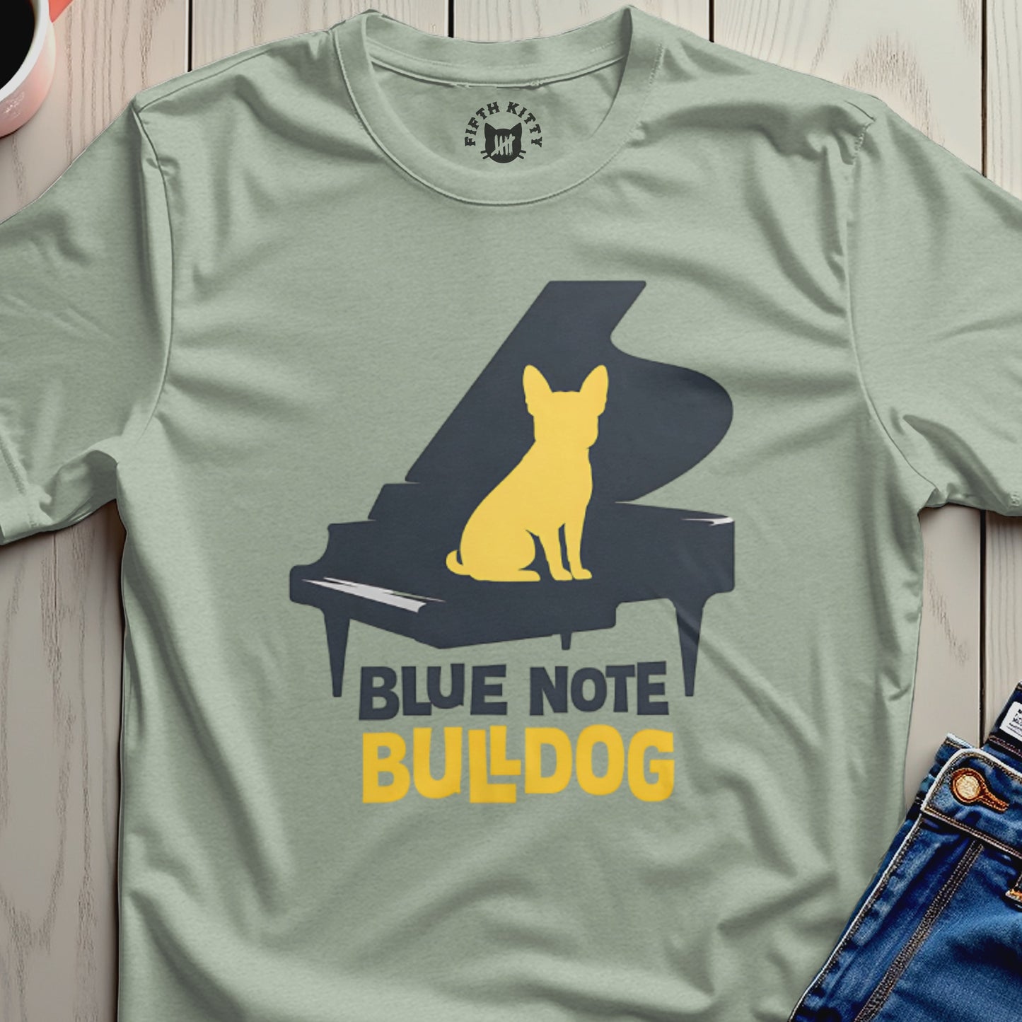 Blue Note Bulldog Fifth Kitty Graphic Tee