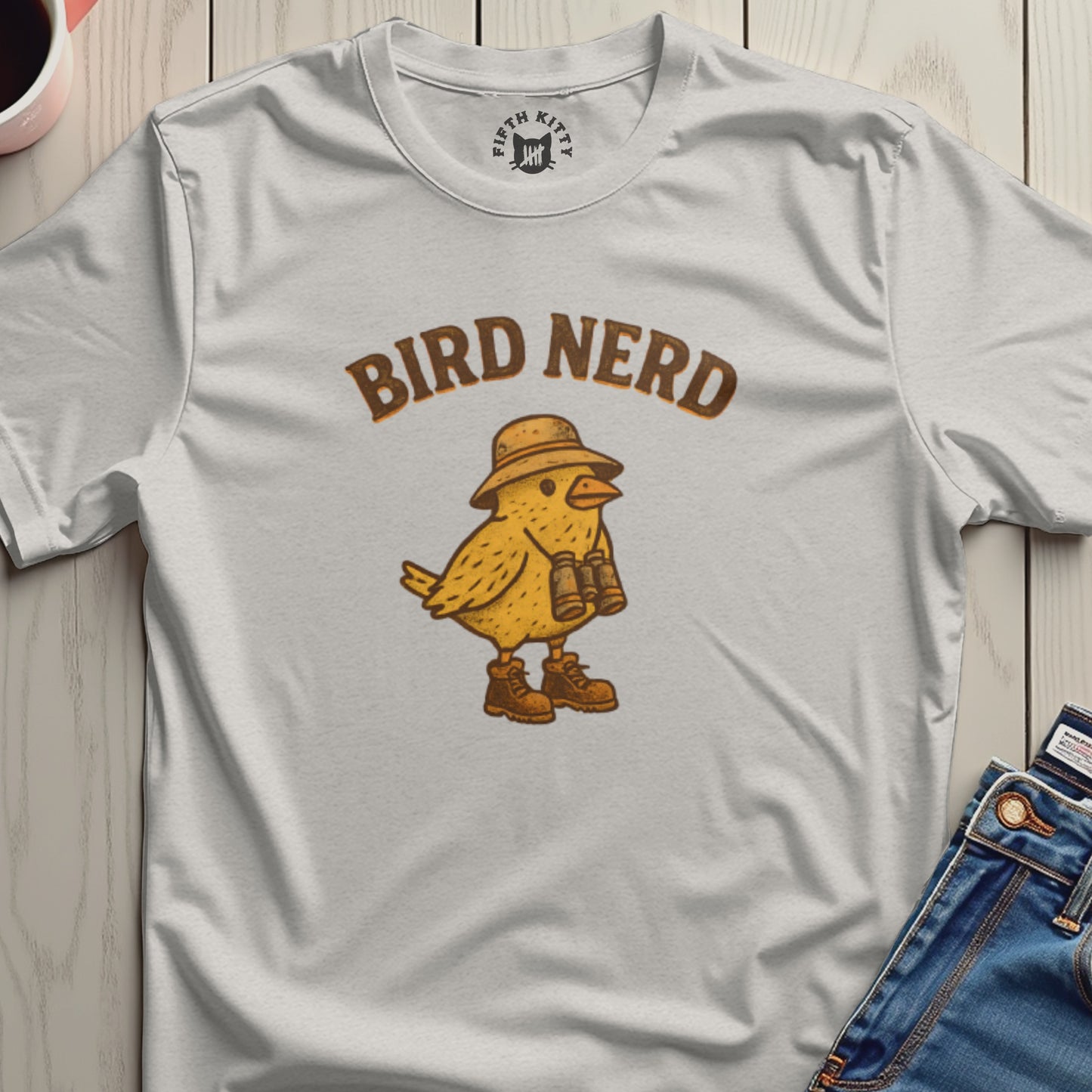 Bird Nerd Graphic T-Shirt with Funny Bird Illustration