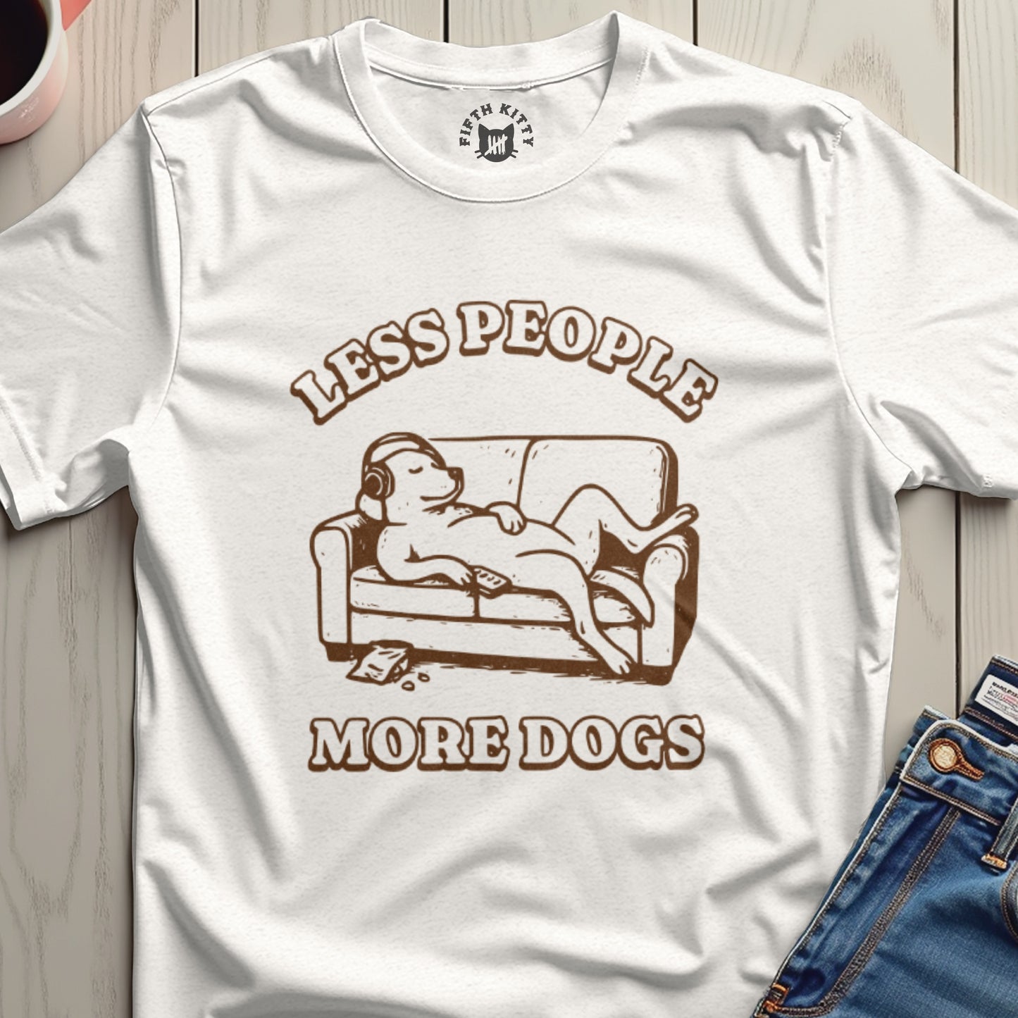 Less People More Dogs Graphic T-shirt