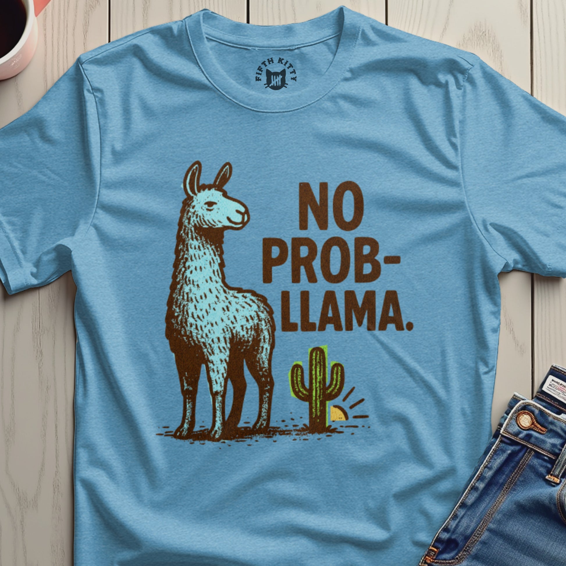 No Prob-llama Graphic Printed T-shirt