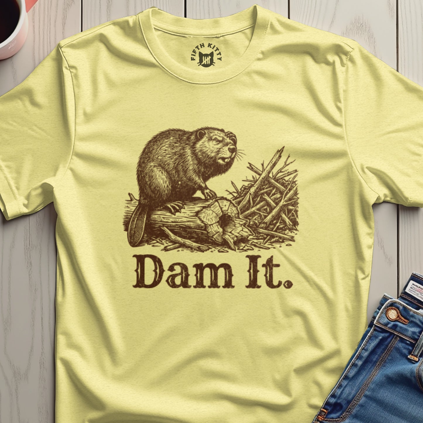 Dam It Beaver Graphic T-Shirt Clothing