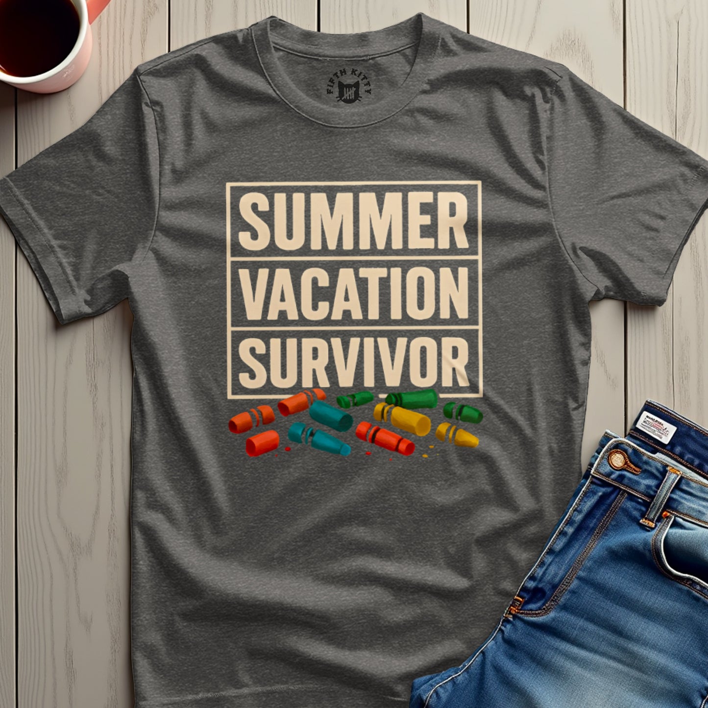 Summer Vacation Survivor Graphic Tee Shirt product type
