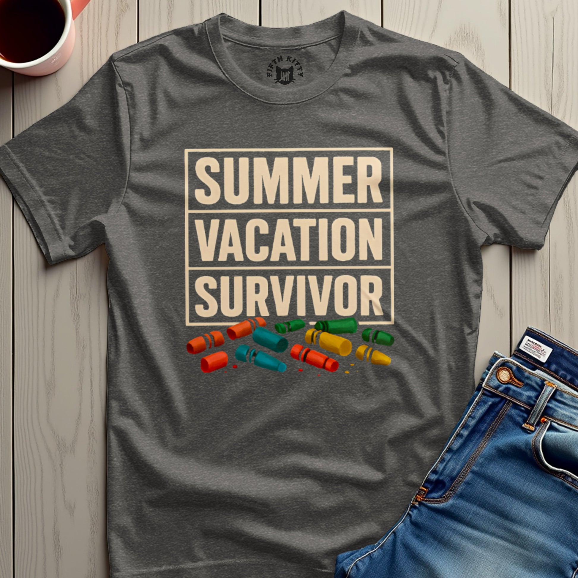 Summer Vacation Survivor Graphic Tee Shirt product type