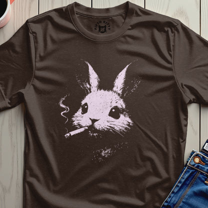 Smoking Bunny Graphic Tee for Unique Fashion Statement