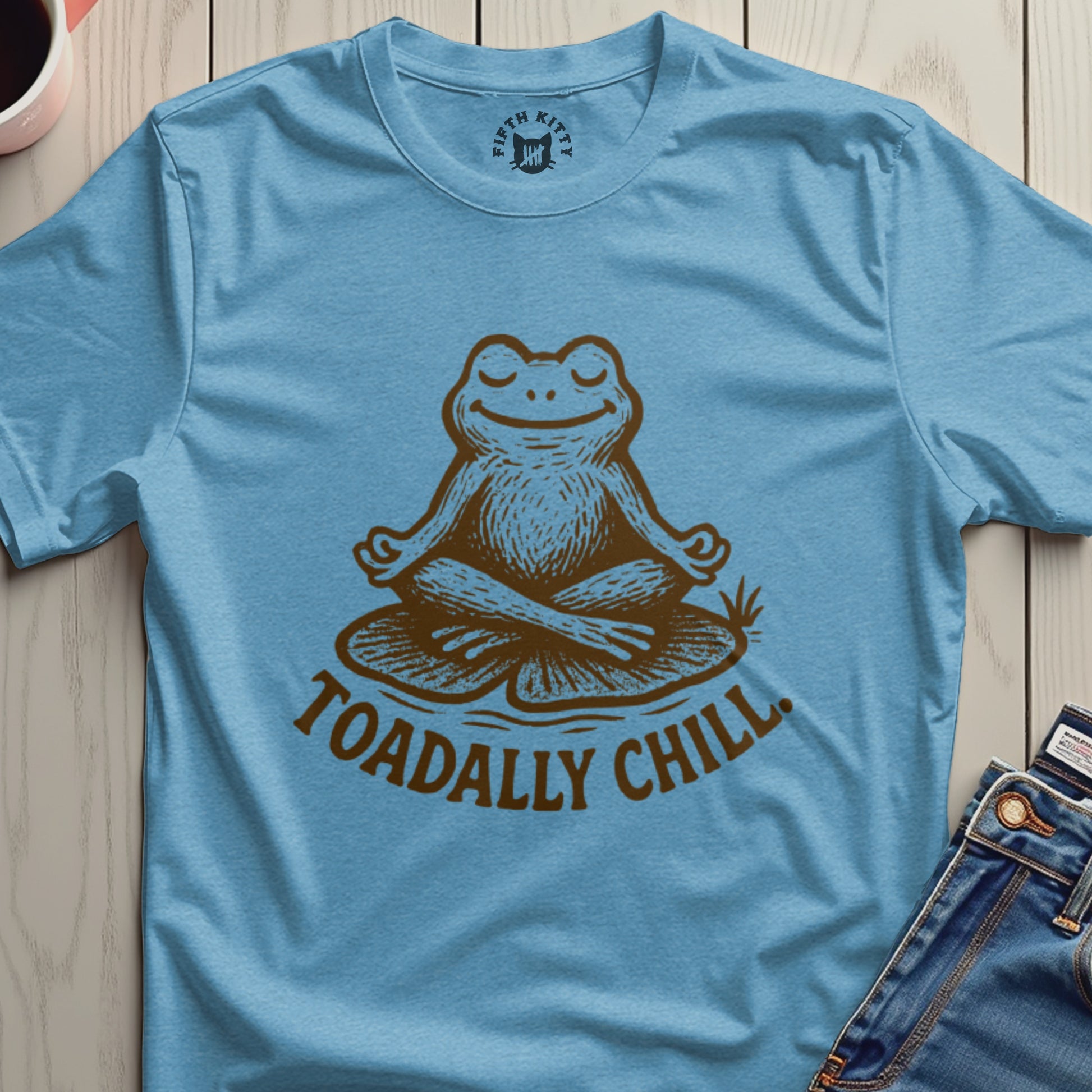 Toadally Chill Meditation Frog Graphic Tee