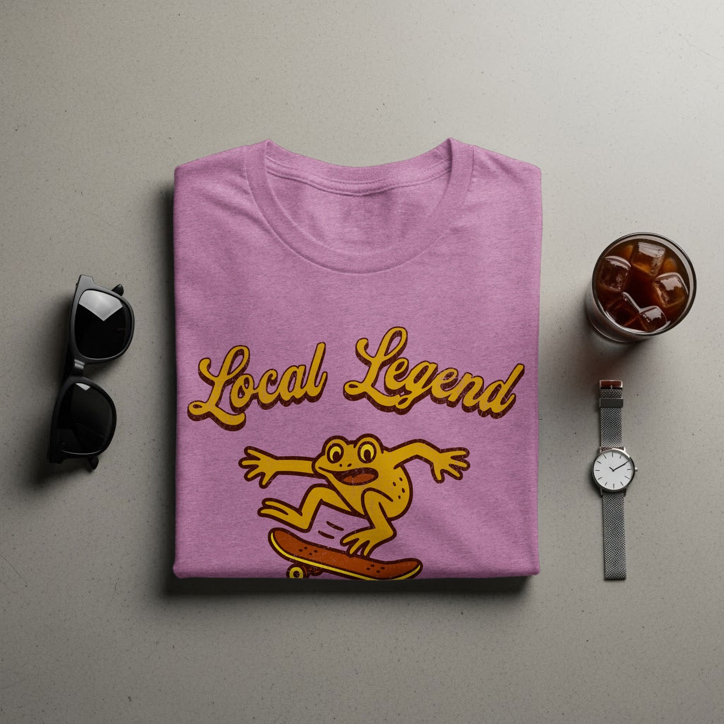 Local Legend Frog Skateboard Graphic T-Shirt