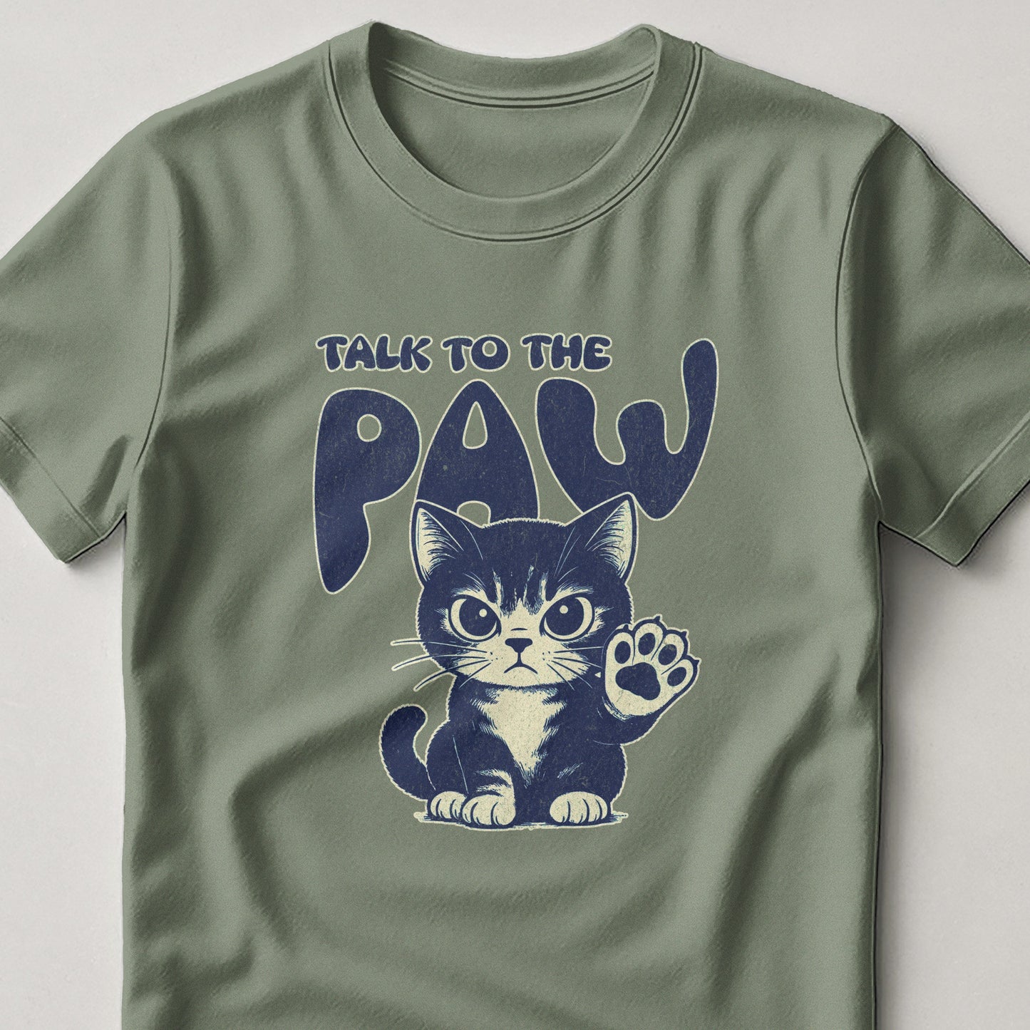 Talk to the Paw Cute Cat Graphic Tee Shirt product type