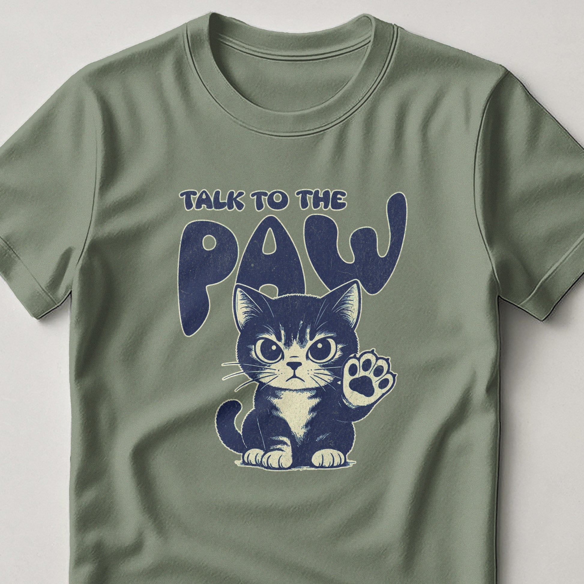Talk to the Paw Cute Cat Graphic Tee Shirt product type