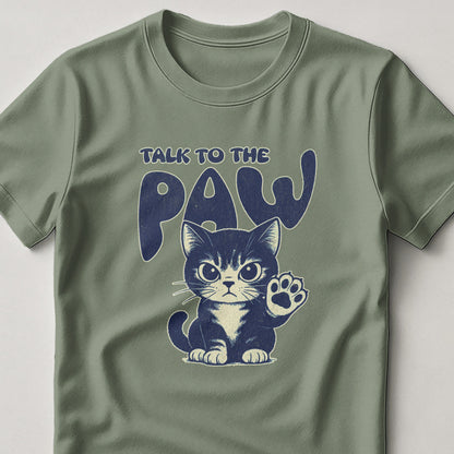 Talk to the Paw Cute Cat Graphic Tee Shirt product type