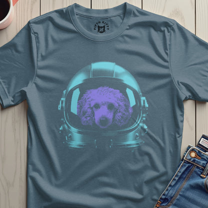 Dog in Astronaut Helmet Graphic Print T-shirt