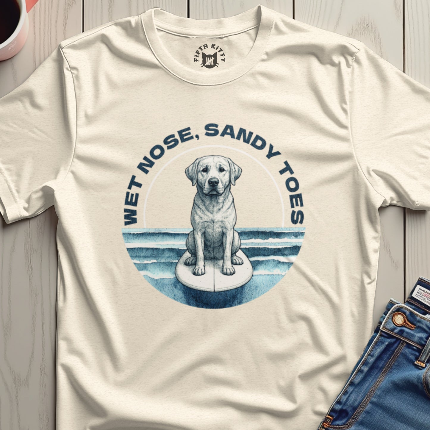 Wet Nose Sandy Toes Graphic T-Shirt for Pet Lovers