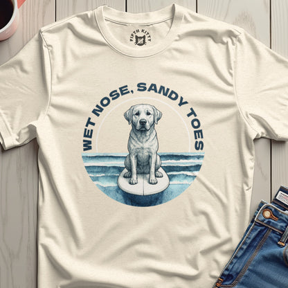 Wet Nose Sandy Toes Graphic T-Shirt for Pet Lovers