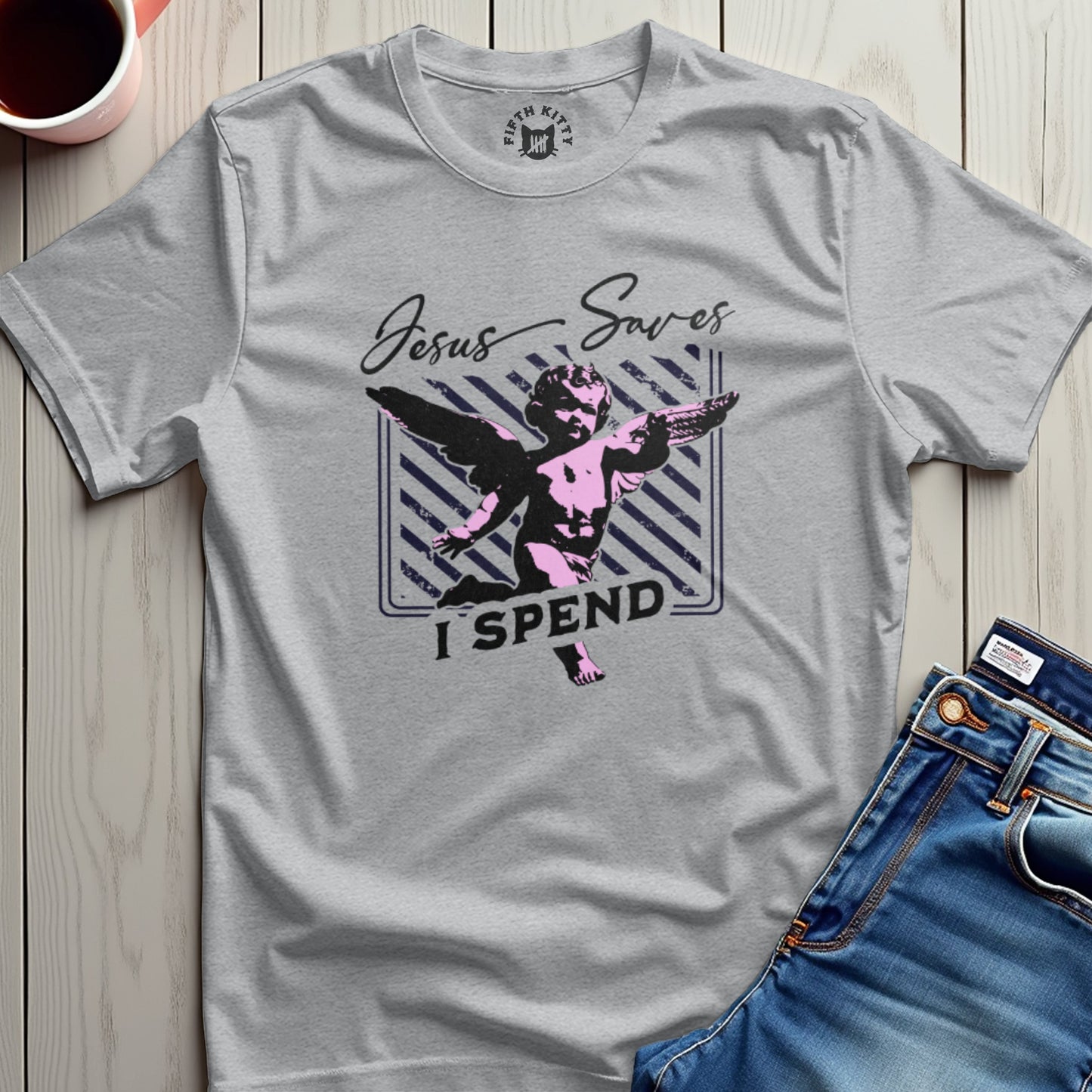 Jesus Saves I Spend T-Shirt