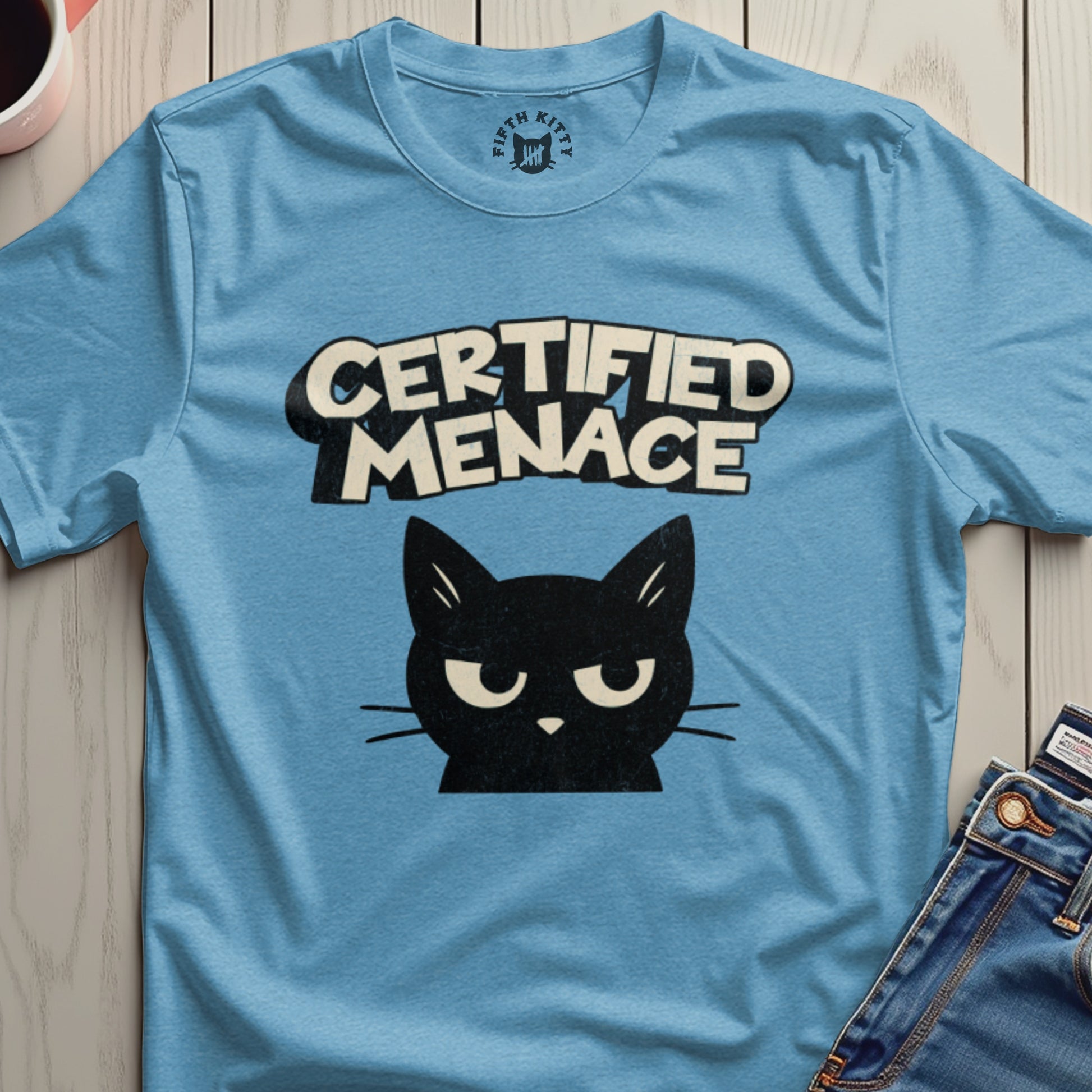 Certified Menace Black Cat Graphic Shirt